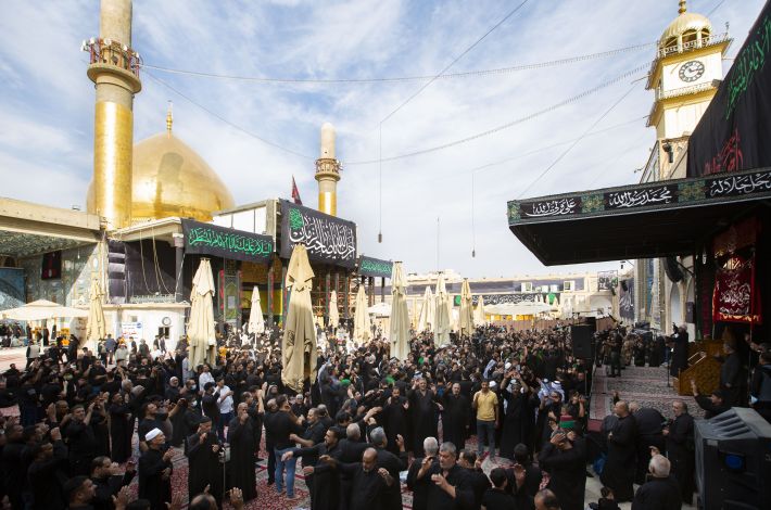 The Karbala procession recalls the martyrdom of Imam al-‘Askari (peace be upon him) at his holy shrine in Samarra.