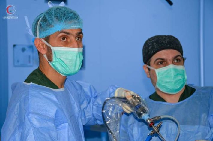 A surgery to remove a tumor in the knee of a 30-year-old patient at al-Kafeel Hospital. - A medical team at Al-Kafeel Specialist Hospital of the al-Abbas's (p) Holy Shrine announced its success in the operation of removing a tumor from the knee of a 30-year-old patient using the endoscopic...